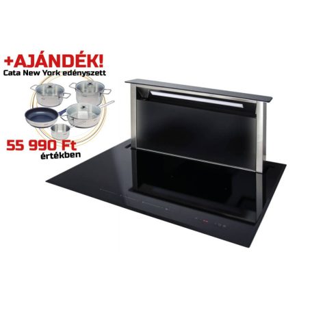 Sirius 00701890630sz indukciós főzőlap beépített elszívóval S-DDH1 EM motor nélkül + CATA NEW YORK edényszett