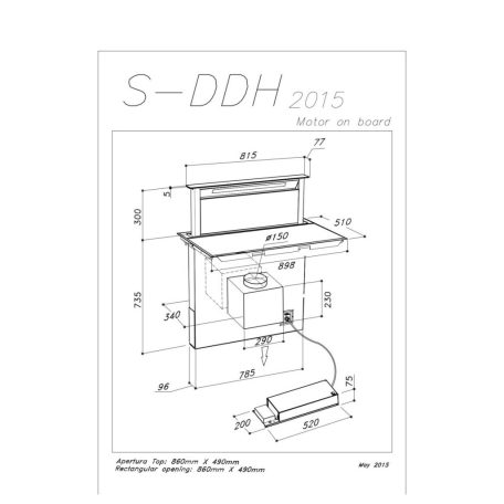 Sirius 00701890630sz indukciós főzőlap beépített elszívóval S-DDH1 EM motor nélkül + CATA NEW YORK edényszett