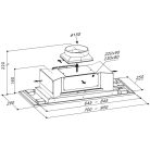 SIRIUS - Páraelszívó SL-903 P EM 90 cm inox - motor nélkül