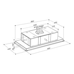   SIRIUS - Páraelszívó SLT-958 EM H200 TW Inox motor nélkül