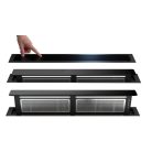 Sirius 00705113504_p pultba építhető páraelszívó S-DD11 EM fekete motor nélkül + plazma filter QUADRO 800 R