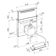   SIRIUS - Páraelszívó Balance S-DD18 EM fekete motor nélkül + QUADRO 800 R plazma szűrő