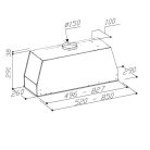 SIRIUS - Páraelszívó SL-927 ANTI-DROP 85 cm fekete