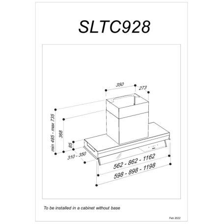 SIRIUS - Páraelszívó SLTC-928 TW 60 cm inox