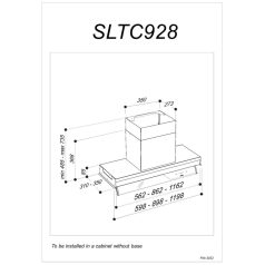 SIRIUS - Páraelszívó SLTC-928 TW 90 cm inox