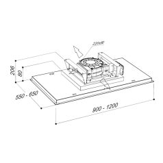   SIRIUS - Páraelszívó SLT-971 90 cm TW Fehér brushless + QUADRO 800 R plazma szűrő