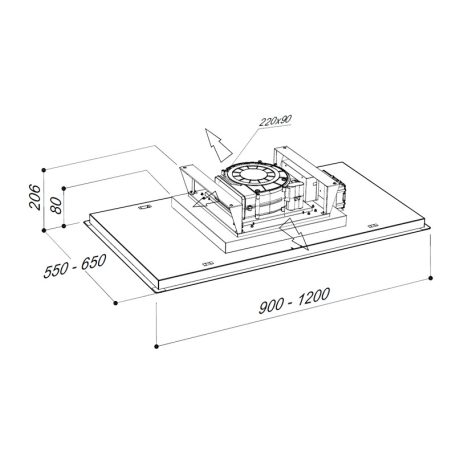 SIRIUS - Páraelszívó SLT-971 90 cm TW Fehér brushless + QUADRO 800 R plazma szűrő