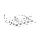 Sirius - Páraelszívó SLT-971 EM 90 cm H 160 TW motor nélkül - Fehér üveg