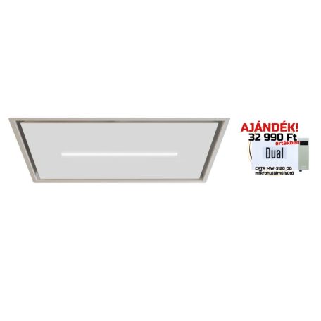 SIRIUS - Páraelszívó SLT-971 EM 90 cm H 160 TW Fehér üveg motor nélkül + ajándék CATA mikro MW-5120 DG