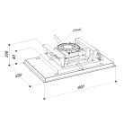 SIRIUS - Páraelszívó SLT-971 EM 90 cm H 160 TW Inox motor nélkül + ajándék CATA mikro MW-5120 DG
