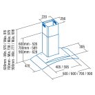 CATA - Páraelszívó C-GLASS 900 LED - Inox + Ardes fritőz 1D30