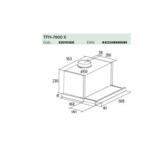   Cata - Páraelszívó TFH-7600 X inox + AJÁNDÉK Cata MW-5120 DG green mikrohullámú sütő - A készlet erejéig rendelhető!