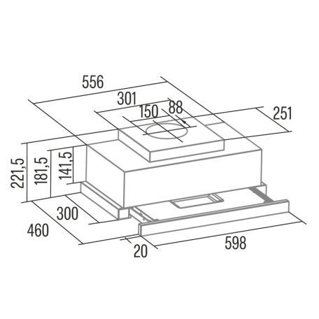 CATA - Páraelszívó TFH-6830/A GBK LED brushless fekete