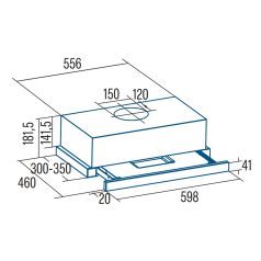 CATA - Páraelszívó TFH-6430 GBK - Fekete LED brushless