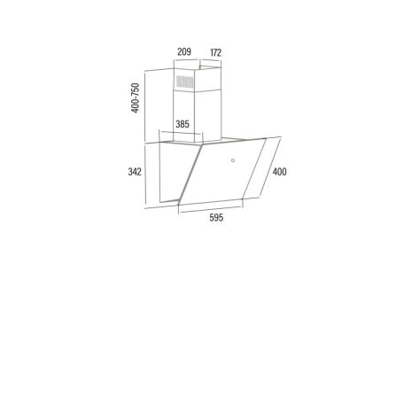 Cata - Páraelszívó LENA 600 XGWH fehér + BK150 ECO bekötő szett