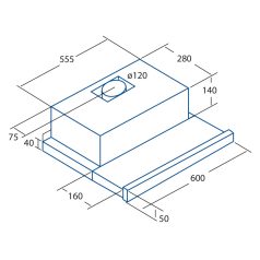 CATA - Páraelszívó TF-5260 WH/LED Fehér új