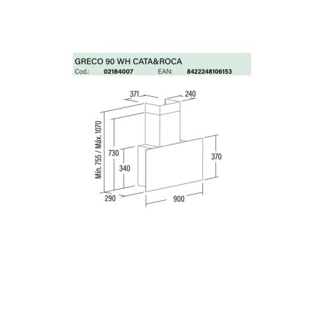 CATA - Páraelszívó GRECO 90 WH Can Roca motor nélkül