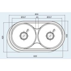   CATA - Mosogatótálca R2-AG inox - A készlet erejéig rendelhető!