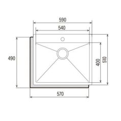 CATA - Mosogatótálca CBS-1 54-40 R10 inox
