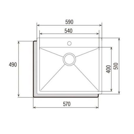 CATA - Mosogatótálca CBS-1 54-40 R10 inox