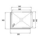 CATA - Mosogatótálca CB-50-40 R10 inox munkalap alá szerelhető
