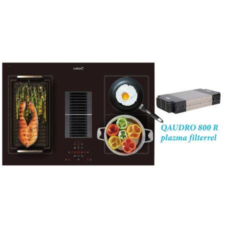 CATA - AS-750 indukciós főzőlap beépített elszívóval + plazma filter QUADRO 800 R