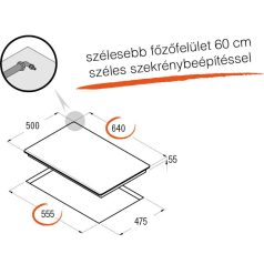 CATA - Beépíthető gázfőzőlap LCI-6031 BK - Fekete