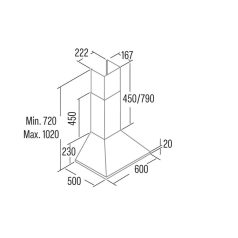 CATA - Páraelszívó OMEGA 600 fehér WH/M