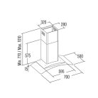 Cata - Páraelszívó GAMMA GLASS 700 GX/F inox LED