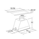 Cata - Páraelszívó GL-75 inox/D LED