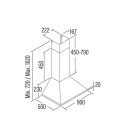 CATA - Páraelszívó BETA 900 inox LED