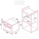 NODOR - Beépíthető sütő NorChef MO-6800 DB fekete AIR FRYER