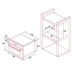 NODOR - Beépíthető sütő NorChef MO-4800 DB