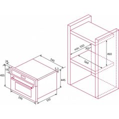 NODOR - Beépíthető gőzsütő NorChef SO-4800 DB