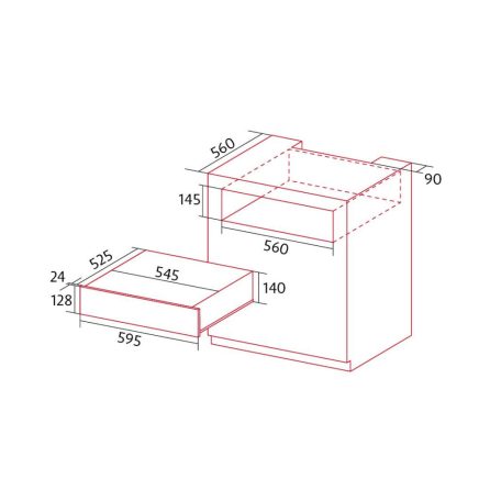 NODOR - Beépíthető melegentartó fiók NorChef WP-1500 DB fekete