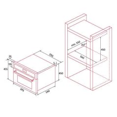NODOR - Beépíthető sütő NorChef MO-4800 CU