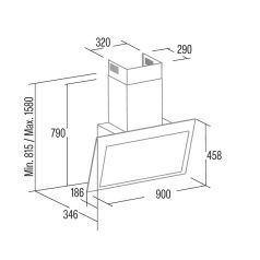   Cata - Páraelszívó Thalassa PRO 700 GWH fehér hob to hood - A készlet erejéig rendelhető!