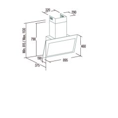   CATA - Páraelszívó Thalassa PRO 900 GBK fekete hob to hood