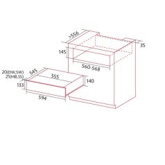   NODOR - Beépíthető melegentartó fiók NorChef WP-1501 SW fehér