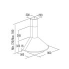 Cata - Páraelszívó Q-7790 BK/L fekete LED