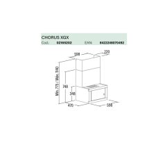   CATA - Mikrohullámú sütő beépített elszívóval CHORUS XGX