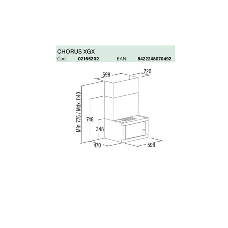 CATA - Mikrohullámú sütő beépített elszívóval CHORUS XGX
