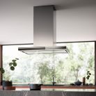 FALMEC LUMINA LED NRS sziget páraelszívó, 90 cm, inox/üveg