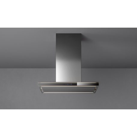 FALMEC LUMINA LED NRS sziget páraelszívó, 90 cm, inox/fekete üveg
