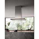 FALMEC LUMINA NRS sziget páraelszívó, 90 cm, inox/fekete üveg