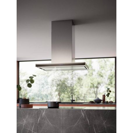 FALMEC LUMINA NRS sziget páraelszívó, 90 cm, inox/fekete üveg