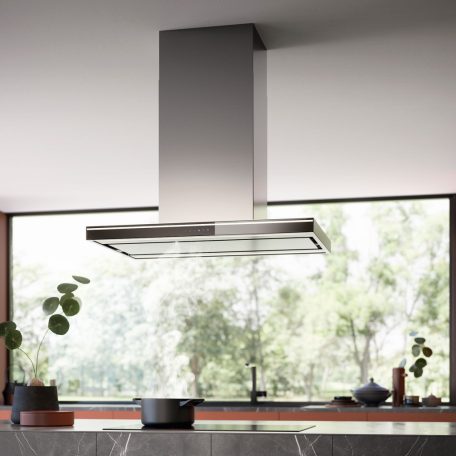 FALMEC LUMINA LED NRS fali páraelszívó, 90 cm, inox/fekete üveg