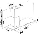 FALMEC ZENITH NRS sziget páraelszívó test (üveg panel nélkül)