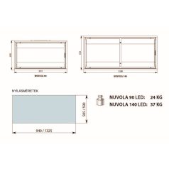   FALMEC NUVOLA mennyezeti páraelszívó, 90 cm, fehér, (motor nélkül)