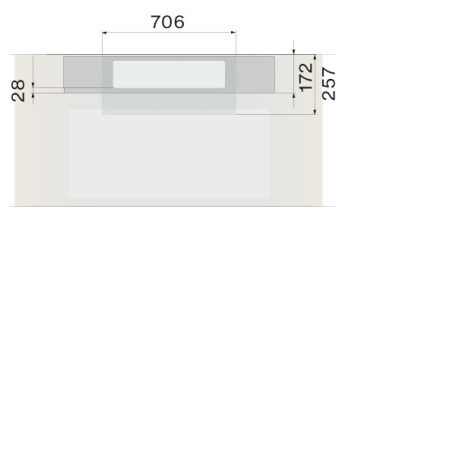 FALMEC MONOLITH pultra építhető páraelszívó, 90 cm, fekete